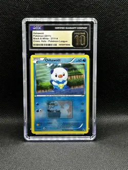 Oshawott 27/114 Black & White: Cross Holo Pokemon League - CGC PRISTINE 10 - Image 1