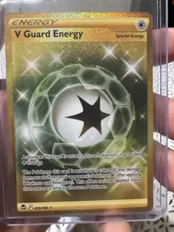 Pokemon TCG V Guard Energy Silver Tempest 215/195 Holo Secret Rare - Image 1