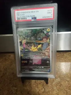 2023 Pokemon Mew En Pikachu Illustration Rare Psa 9 - Image 1