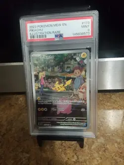 2023 Pokemon Mew En Pikachu Illustration Rare Psa 9 - Image 2
