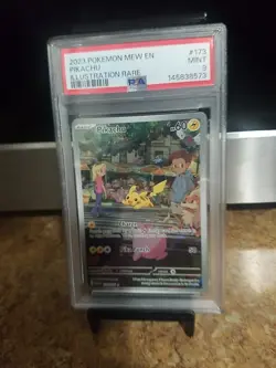 2023 Pokemon Mew En Pikachu Illustration Rare Psa 9 - Image 3