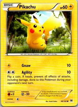 Pikachu 48/162 Common BREAKthrough Pokemon Lightly Played - Image 1