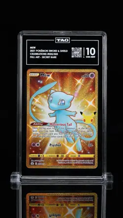 2021 Pokemon Sword & Shield-Celebrations - Mew - Secret Rare Gold #25/25 TAG 10 - Image 1