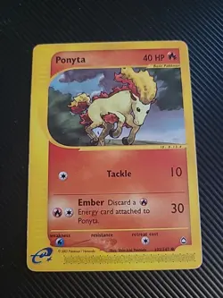 Ponyta 102/147 - Aquapolis Common Vintage WOTC Pokemon LP - Image 1