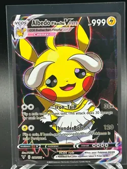 Pokemon Pikachu Cosplay Albedo Overlord Custom Art NM - Image 1