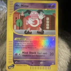 Pokemon TCG Mr. Mime Reverse Holo Common Aquapolis 095A/147 50 HP 2002 - Image 1