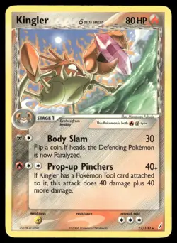 2006 Pokemon Kingler Rare Crystal Guardians 22/100 DMG - Image 1