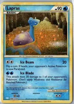 LAPRAS 008/034 HOLO TCG CLASSIC BLASTOISE POKEMON NM - Image 1