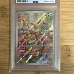 2024 POKEMON TWM EN-TWILIGHT MASQUERADE ILLUSTRATION RARE #188 EEVEE PSA 8 - Image 2