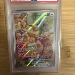 2024 POKEMON TWM EN-TWILIGHT MASQUERADE ILLUSTRATION RARE #188 EEVEE PSA 8 - Image 4