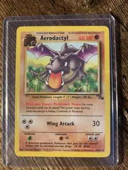 MP Pokemon TCG Aerodactyl Fossil 16 Regular Unlimited Rare - Image 1