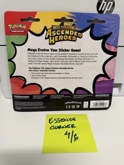 Pokemon Ascended Heroes Tech Sticker Collection - Gastly - With 3 Booster Packs - Image 2