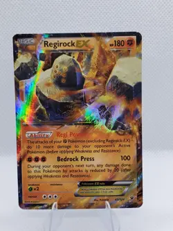 Regirock EX 43/124 Fates Collide Ultra Rare Full Art Holo Pokemon TCG English - Image 1