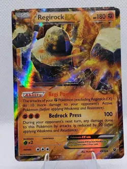 Regirock EX 43/124 Fates Collide Ultra Rare Full Art Holo Pokemon TCG English - Image 3