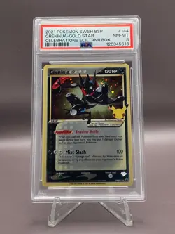 PSA 8 NM/MT Greninja Gold Star SWSH 144 Celebrations Pokemon Card - PSA 8 - Image 1