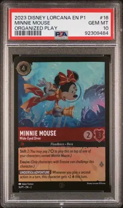 Disney Lorcana PSA 10 P1-Promo #16 Minnie Mouse Organized Play - Image 2