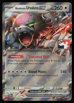 Pokemon Bloodmoon Ursaluna ex 141/167 Prize Pack Series Cards Holo Pack Fresh NM - Image 1