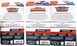 Set of 3 Pokemon Scarlet & Violet Paldea Evolved, Obsidian Flames Trading Cards. - Image 2