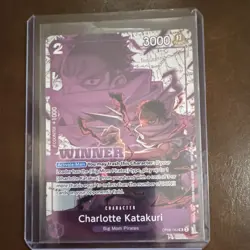 Bandai One Piece TCG Charlotte Katakuri Winner Character Card OP08-062 - Image 1
