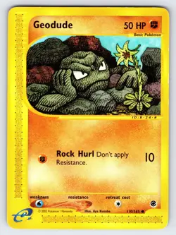 Geodude 110/165 2002 Expedition Pokemon Card TCG WOTC Vintage Nintendo - Hp - Image 1