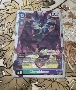 Digimon Card Game Cherubimon Double Typhoon Cup Foil ST17-09 Promo - Image 1