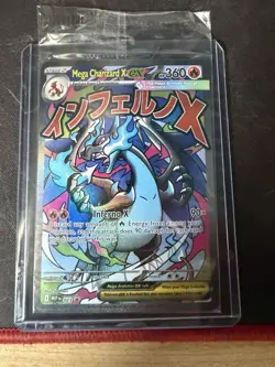 Pokemon Mega Charizard X EX Holo Card 023 Me: Mega Evolution Promo 360 HP 90x - Image 1