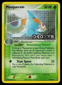 Pokemon Card - Masquerain Deoxys 39/107 Reverse Holo Stamped - Image 1