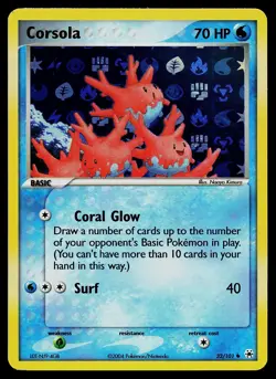 Pokemon Card - Corsola Hidden Legends 32/101 Reverse Holo Uncommon - Image 1