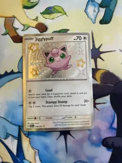 Pokemon Jigglypuff Holo Shiny Rare 198/091 SV: Paldean Fates TCG Card - Image 1