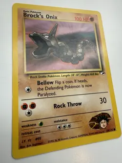 Pokemon Card Gym Heroes Brock's Onix 69/132 Common LP - Image 2