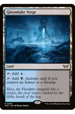 1x MTG Gloomlake Verge DSK Rare Land! NM Mint! Ships Fast - Image 1