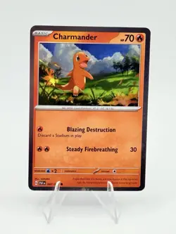 Charmander 007/091 Rare Cosmos Holo Promo Paldean Fates Pokemon Card - Image 1