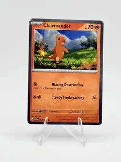 Charmander 007/091 Rare Cosmos Holo Promo Paldean Fates Pokemon Card - Image 2
