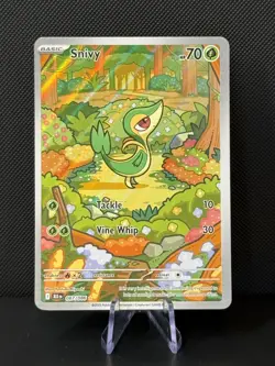 Snivy 087/086 Sv: Pokemon Black Bolt Holo - ILLUSTRATION RARE - NM - Image 1