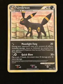 Pokemon Umbreon Deck Exclusives Cracked Ice Holo 010/090 2010 Card - Image 1
