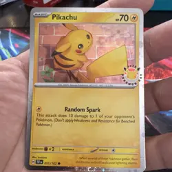 Pikachu 051/162 Cosmos Holo 2026 Pokemon Day Stamped Promo (Tail Swirl) - Image 1