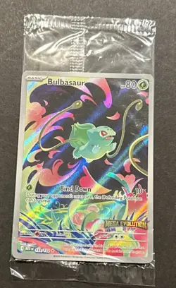 2025 POKEMON MEGA EVOLUTION BULBASAUR ILLUSTRATION RARE PROMO! - Image 4