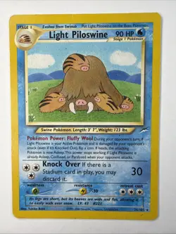 Light Piloswine 26/105 Neo Destiny 2002 Rare Vintage WOTC Pokemon - Image 1