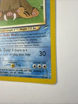 Light Piloswine 26/105 Neo Destiny 2002 Rare Vintage WOTC Pokemon - Image 4