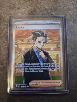 Pokemon TCG Larry 235/182 Sv04: Paradox Rift Ultra Rare Trainer Holo Card - Image 1