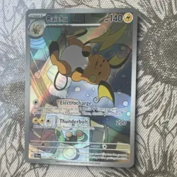Pokemon Raichu Full Art Holo Illustration Rare 140 HP 211/193 Paldea Evolved - Image 1