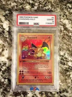 1999 Pokemon Game Charizard Holo #4 PSA 10 - Image 1