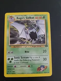 Koga's Golbat 46/132 Gym Challenge WOTC Non-Holo Pokemon Vintage NM/LP - Image 1