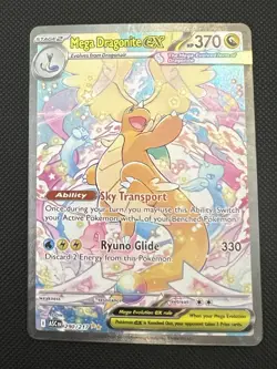 MEGA DRAGONITE EX ALT ART 290/217 ASCENDED HEROES POKEMON SIR SPECIAL RARE - Image 1