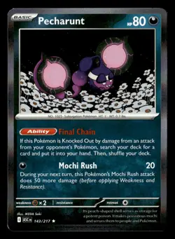 Pokemon Pecharunt #143/217 tcg Near Mint or Better - Image 1