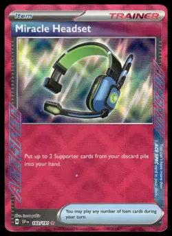 Pokemon SV08: Surging Sparks #183/191 Miracle Headset - Image 1