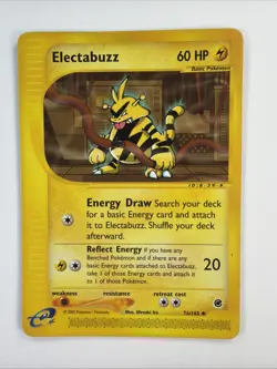 Expedition Base Set Pokemon TCG Electabuzz 76/165 LP E-Reader 2002 Vintage - Image 1