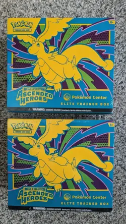 Ascended Heroes Pokemon Center Elite Trainer Box ETB (2x) Factory Sealed TCG CCG - Image 1