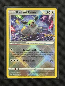 Radiant Eevee SWSH230 Pokemon GO Promo Holo Basic 90 HP English - Image 1