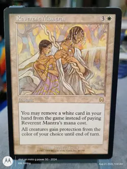 MTG Mercadian Masques - Reverent Mantra Rare 44/350 NM NP - Image 1